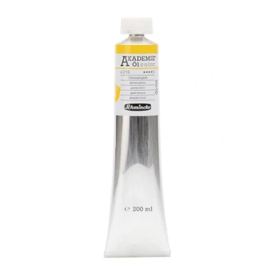 Image of Schmincke : Akademie Oil Paint 200ml Lemon Yellow