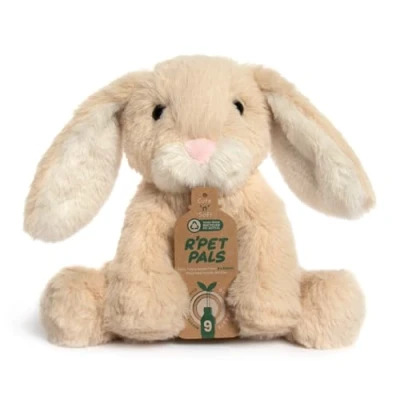 Image of Lesser &amp; Pavey Rpet Pals Binky Sitting Bunny Teddy For Kids Made Up of Recycled Bottles Stuffed Animal Soft Toys Ideal Birthday or Baby Gift