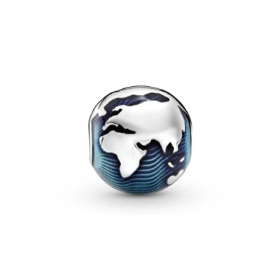 Image of Pandora Blue Globe Clip Charm 799429C01