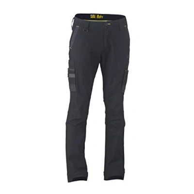 Image of Bisley Workwear UKBPC6331_BBLK Flex &amp; Move Cargo Trousers Stretch Utility Black, 38R