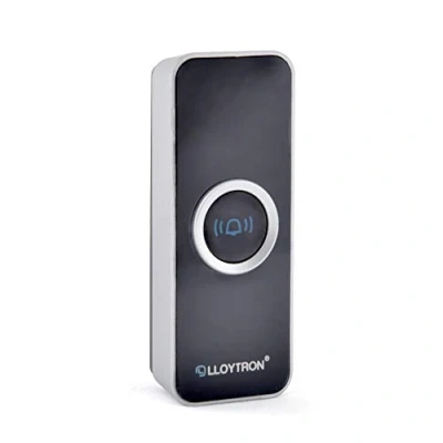 Image of LLOYTRON MIP System 3 Doorbell Accessory Wireless Bell Push Transmitter Replacement or Additional for Chime Receiver 200m Range B7831BK Black