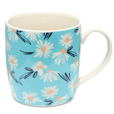 Image of Puckator Daisy Lane Pick of The Bunch Botanical Porcelain Mug Coffee Tea Cup, Food Dishwasher &amp; Microwave Safe, Home Office Work, Multicolour
