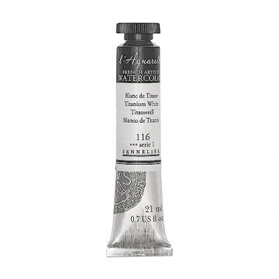 Image of Sennelier Watercolour 21ml Tube S1 Titanium White (116)