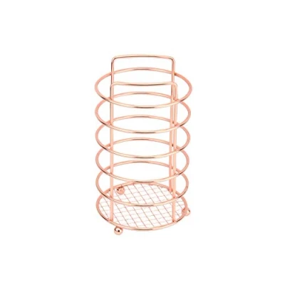 Image of apollo THE HOUSEWARES BRAND Copper Utensil Holder, Organiser for Cutlery and Utensils, Kitchen Storage, Size:12x21x12 cm,