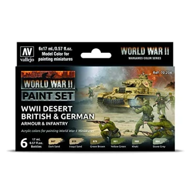 Image of Vallejo VAL70208 Colours for Models and minatures, 17 ml (Pack of 6)