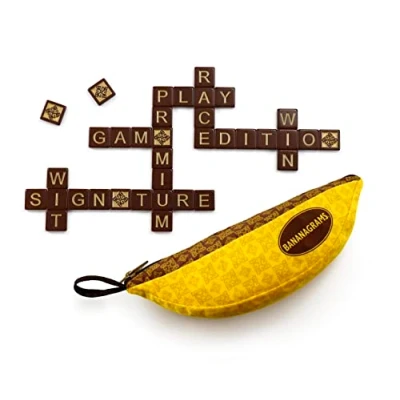 Image of BANANAGRAMS Signature Edition Amazon Exclusive Word Game Ages 7+ 1 8 Players 30 Minutes Playing Time