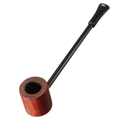 Image of KINHA Long Briar Pipe Multi Choice Straight Smoking Best Wood 3mm Filter Set