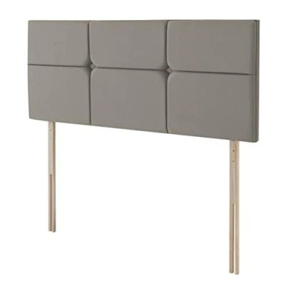 Image of Silentnight Castello Upholstered Headboard, Sandstone Fabric, Super King