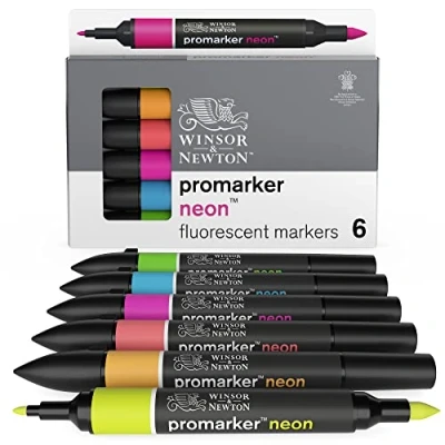 Image of Winsor &amp; Newton ProMarker, Neon, Set of 6