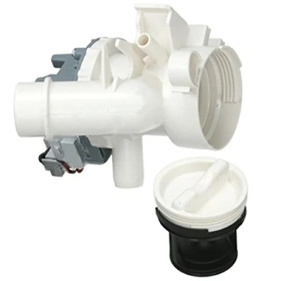 Image of SPARES2GO Complete Drain Pump + Filter Housing Unit for Candy Washing Machine Fitment List H
