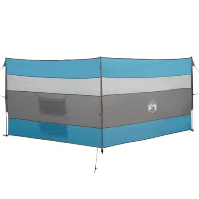 Image of vidaXL Camping Windbreak Portable Outdoor Beach Wind Fence, Waterproof Polyester Fabric, 340x130 cm, Lightweight and Easy Setup