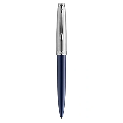 Image of Waterman Emblème Ballpoint Pen, Blue with Chrome Trim, Medium Point Refill, Gift Box