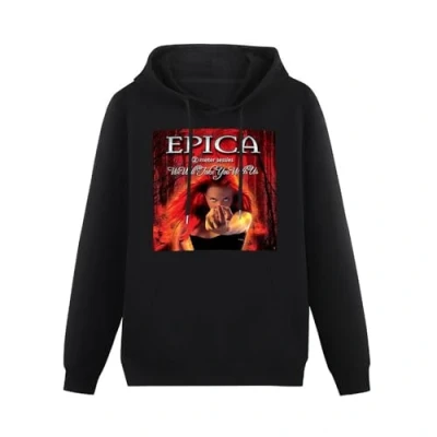 Image of BabyPaper Epica We Will Take You With Us Owl Hoodie Sweatershirt For Men Black XL