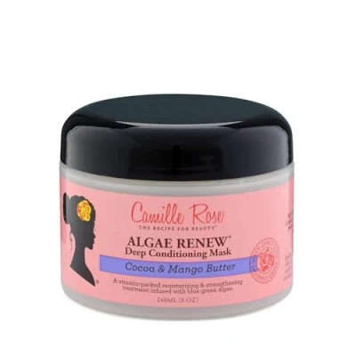Image of Camille Rose Algae Renew Deep Conditioning Wash Out Hair Mask, For All Types, Nourish and Strengthen, Cocoa Mango Butter, 240 ml (Pack of 1)