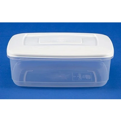Image of Whitefurze Set of 4 2.0L (24cmx10cmx17cm) Rectangular Plastic Food Saver Storer Storage Box Container Freezer
