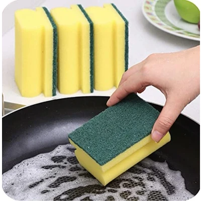 Image of HomeSmith 24 Packs Heavy Duty Scrub Sponge, Dual Sided Dishwashing &amp; Cleaning Sponge for Kitchen, Bathroom and Home ( Pack of )