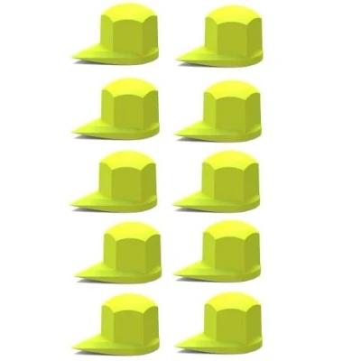 Image of DUSTITE WHEEL NUT INDICATOR COVER CAP YELLOW 27MM x10