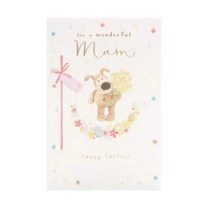 Image of Boofle Mum Happy Easter Daffodil Blooms Card Cute Greeting