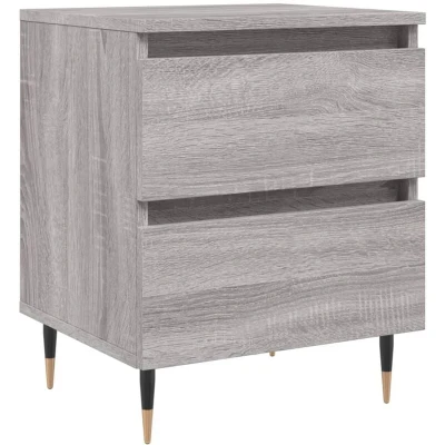 Image of vidaXL Bedside Cabinet Grey Sonoma 40x35x50 cm Engineered Wood