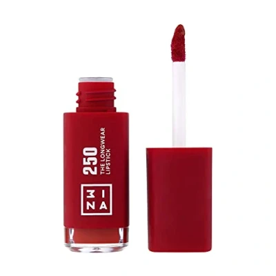Image of 3INA MAKEUP Vegan Cruelty Free The Longwear Lipstick 250 Naturally Hydrating, Fast Drying Shades That Stay All Day And Suit Every Skin Tone Paraben Dark Pink Red Color 0.22 Fl. Oz
