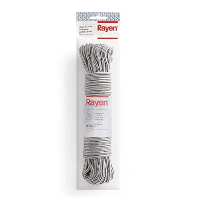 Image of Rayen Washing Line Nylon Rope Indoor and Outdoor Use Non Slip 20 m of Runs Grey