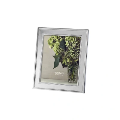 Image of Wedgwood Vera Wang by Grosgrain 8 Inch 10 Frame, Silver plated
