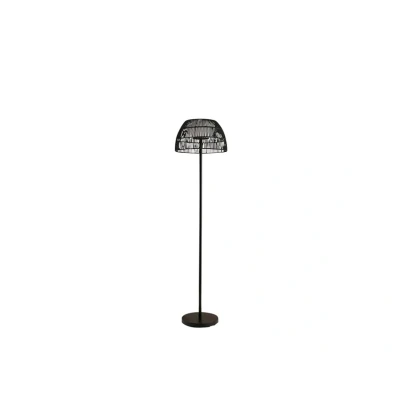 Image of Lucande LED outdoor floor lamp Heribio, black, iron, 153 cm