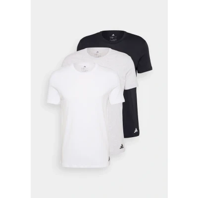 Image of adidas Sportswear CREW NECK 3 PACK Undershirt, Men&#039;s, Size: Small, Black