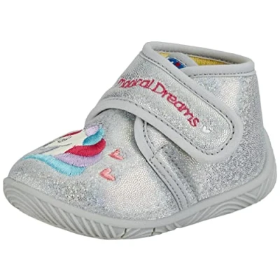 Image of Chicco Tiber Unicorn Ankle Boot for Girls Slipper, Silver, 6 UK Child