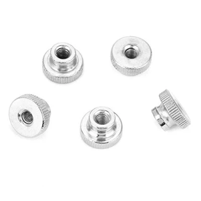 Image of M3 M4 M5 M6 M8 M10 Nickel Plated Carbon Steel Hand Tighten Knurled Thumb Nuts Handle with Nuts(M5（5pcs）)