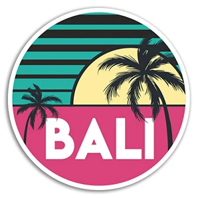 Image of 2 x 10cm Bali Vinyl Stickers Indonesia Travel Sticker Laptop Luggage #18015 (10cm Wide)