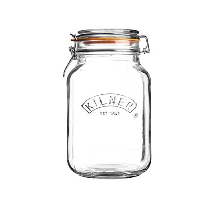Image of Kilner Clip Top Jar Square 1.5 Litre