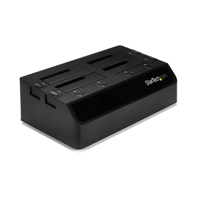 Image of StarTech.com 4 Bay USB 3.0 to SATA Hard Drive Docking Station, Dock, External 2.5/3.5&quot; III SSD/HDD Hot Swap Bay, Top Loading (SDOCK4U33)