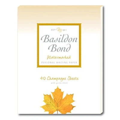 Image of Basildon Bond Luxury Writing Pad with 40 Sheets Champagne, P4TO (178 x 229mm)