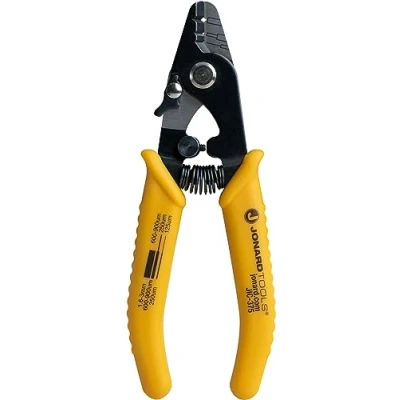 Image of Jonard Tools JIC 375 Three Hole Fibre Optic Stripper with TPR Handle, 6&quot; Length