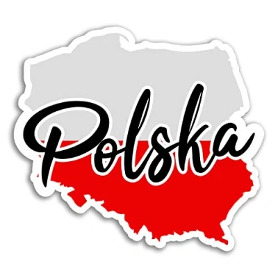 Image of 2 x 10cm Poland Map Vinyl Stickers Flag Travel Sticker Laptop Luggage #17088 (10cm Wide)