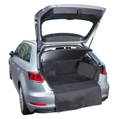 Image of UK Custom Covers BL118 Tailored Boot Liner Mat Black To Fit Audi A3 e tron 2014 2020