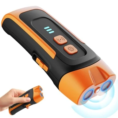 Image of 2025 Bark Shield Anti Barking Device for Dogs 2 Modes Ultrasonic Dog Deterrent Devices with LED Flashlight 35FT Rechargeable Handheld Stop Training Indoor