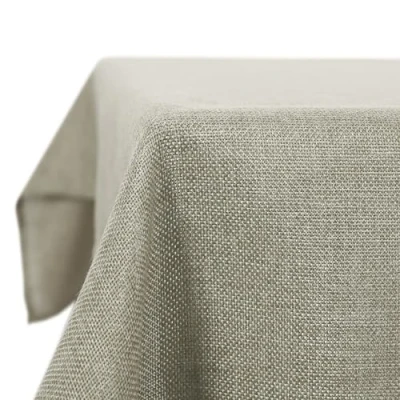 Image of Deconovo Home Decorative Rectangle Water Resistant Tablecloth Wipeable Table Cover for Dining 55x95in(140x240cm) Linen