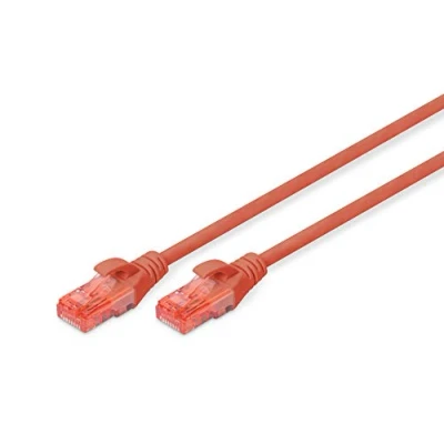 Image of DIGITUS CAT 6 U UTP patch cable, 10m, network LAN DSL Ethernet LSZH, copper, AWG 26/7, red