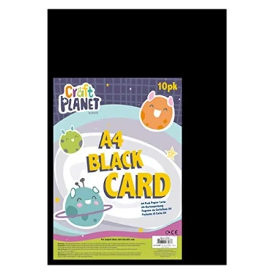 Image of Craft Planet A4 Card 10 Pack Black