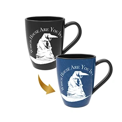 Image of WOW! STUFF Harry Potter Sorting Hat Mug Ravenclaw Heat Reveals Your Hidden Hogwarts House Pour in Hot Drink to See Official Licensed
