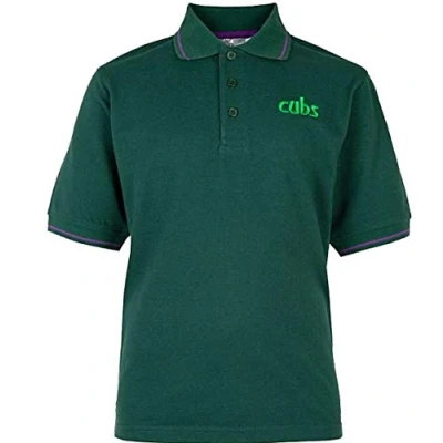 Image of Scout Shops Ltd NEW LOGO Cub Tipped Polo Shirt (28) Green