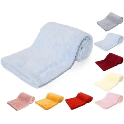 Image of Baby SUPER SOFT Luxury WAFFLE Blanket (75 x 100cm) (Baby Blue)