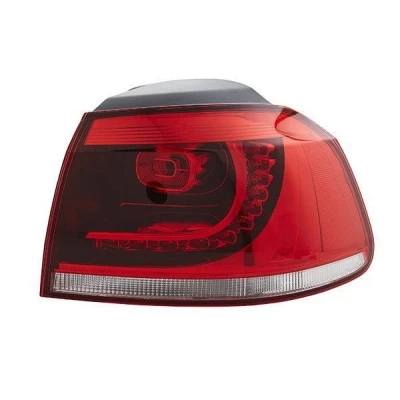Image of 5K0945096K, 5K0945096P Rear light HELLA 2SD 010 408 081 Right Outer section LED, WY21W 12V dark, red with bulb, bulb holder VOLKSWAGEN: GOLF 6