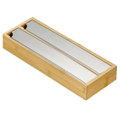 Image of Space Home Wrap Dispenser Cutter, Cling Film Foil and Cutter Kitchen Oraganizer for Tin Paper Adhesive Aluminium