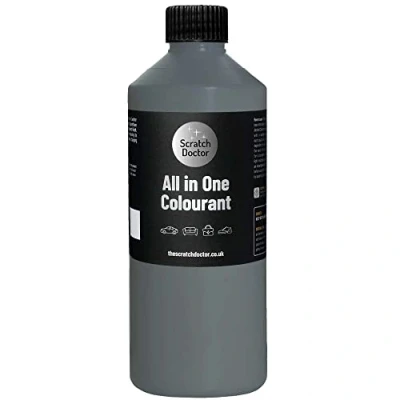 Image of Scratch Doctor All in One Leather Colourant Self Seal Dye Repair Paint for Furniture, Sofas, Car Seats (Grey, 500ml)