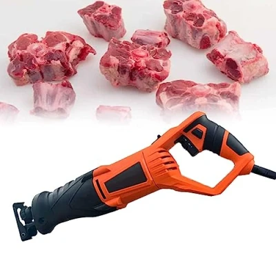 Image of 2000W Electric Butcher Bone Saw,Reciprocating Saw Cutting Machine,Commercial Home Handheld Cutter Machine for Froze Meat, Bones 180 Rotary Handle Band Blade