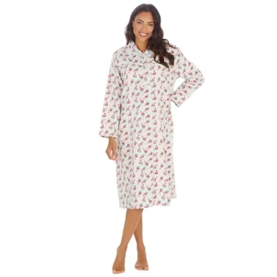Image of Undercover Ladies Flannel Long Sleeve Nightie 34B2004 Cream 22 24