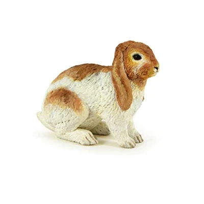 Image of Papo FARMYARD FRIENDS Animals Figurine, Solid, 51173 Lop Rabbit, Multicolour